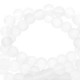 Glass beads matt 4mm White